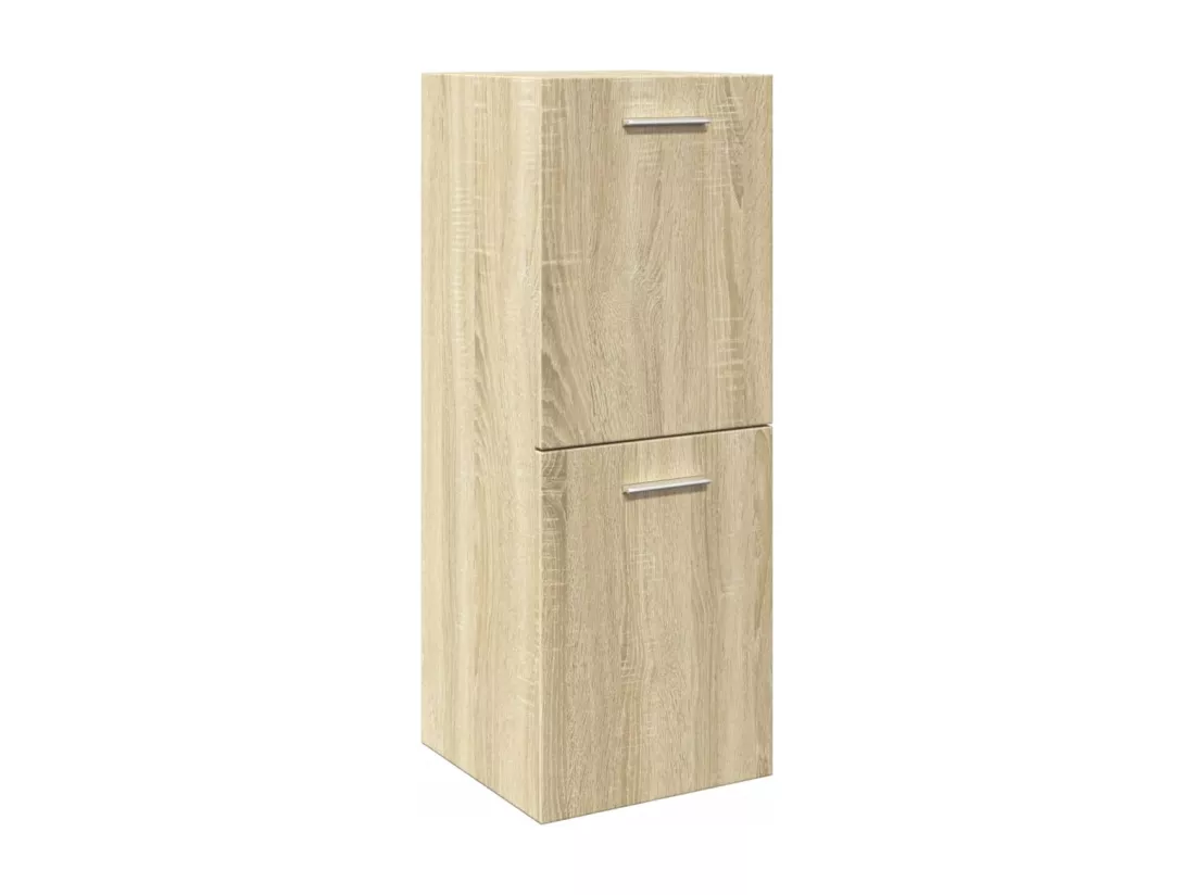 Ensemble de meubles de salle de bain 4 pcs chêne sonoma