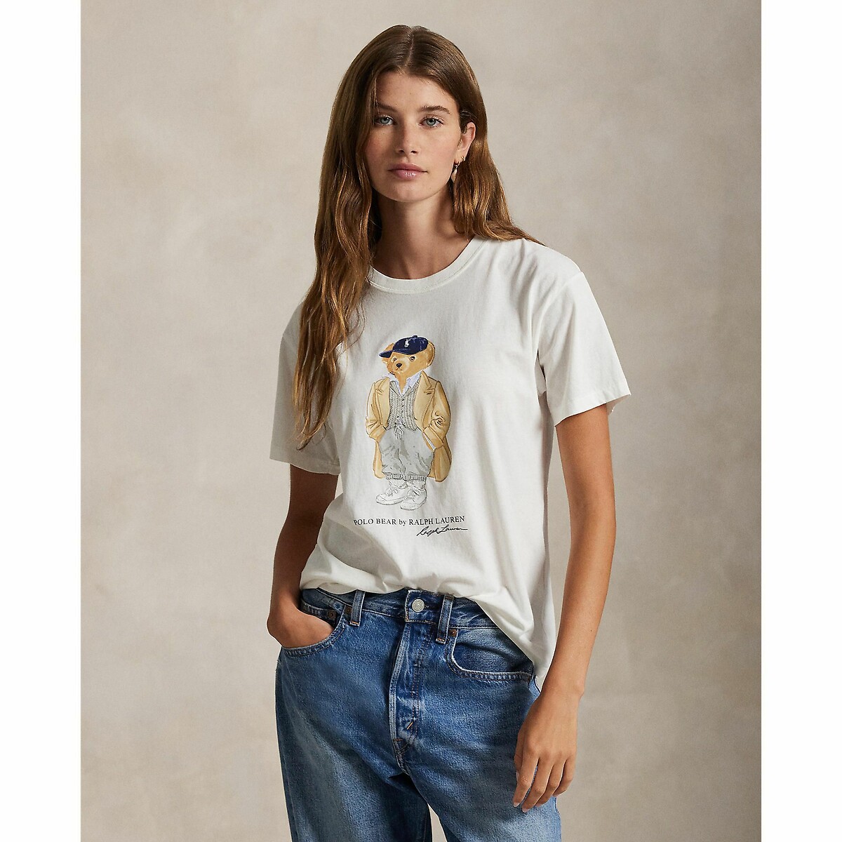 POLO RALPH LAUREN<br>Camiseta com ronde hals en korte mouwen, Cerveja