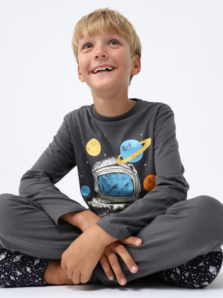 Pijama estampado - Chumbo