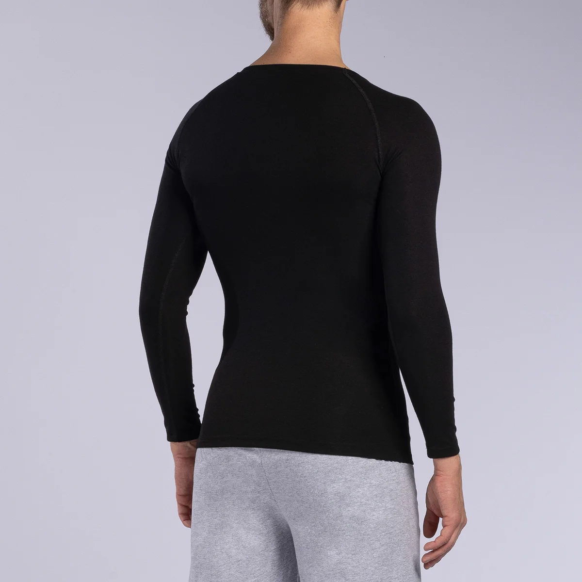 T-shirt manches longues thermique homme noir