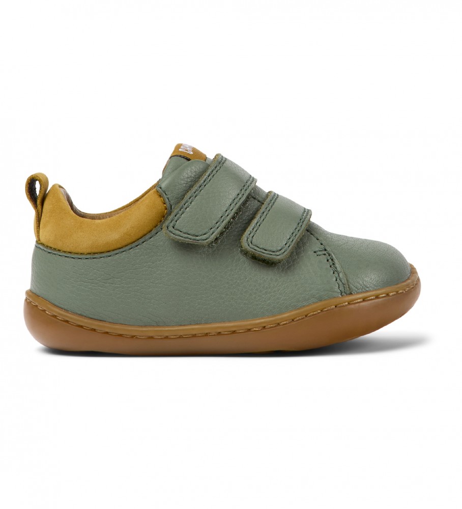 Tênis de couro verde Camper Peu Cami