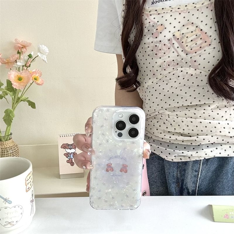 Elliure - Bear telefoonhoesje / bandje / set - Apple iPhone 16 Pro Max / 16 Pro / 16 Plus / 16 / 15 Pro Max / 15 Pro / 15 Plus / 15 / 14 Pro Max / 14 Pro / 14 Plus / 14 / SE / 13 Pro Max / 13 Pro / 13