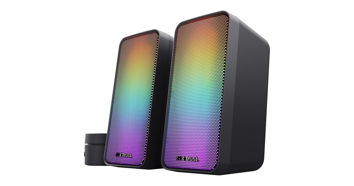 TrustGXT 611 WEZZ ILLUMINATED 2.0 RGB Speaker set pc-luidspreker  (Zwart, RGB leds)