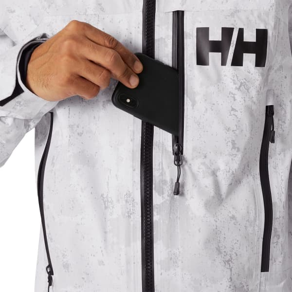 Combinaison de ski HELLY HANSEN CHUGACH INFINITY PRINTED SUIT GREY FOG SNOW