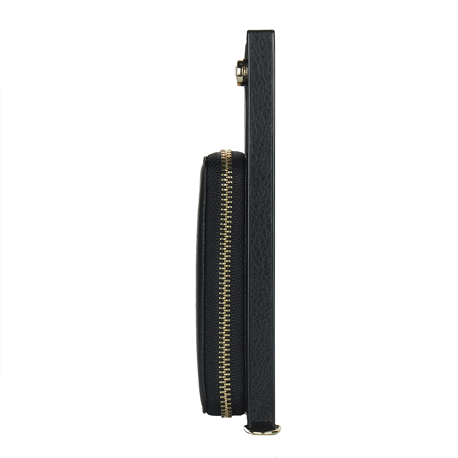Samsung Galaxy S20 / S20 5G Necklace Leder Schutz Hülle mit Kartenfächer   Handykette (140cm) - Schwarz