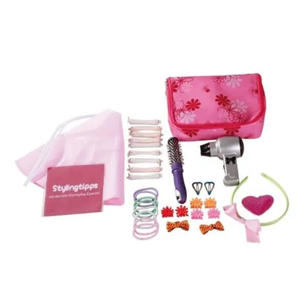 Götz Stylist Set, bestehend aus viel Haarzubehör, mit Tasche und Frisuren-DVD