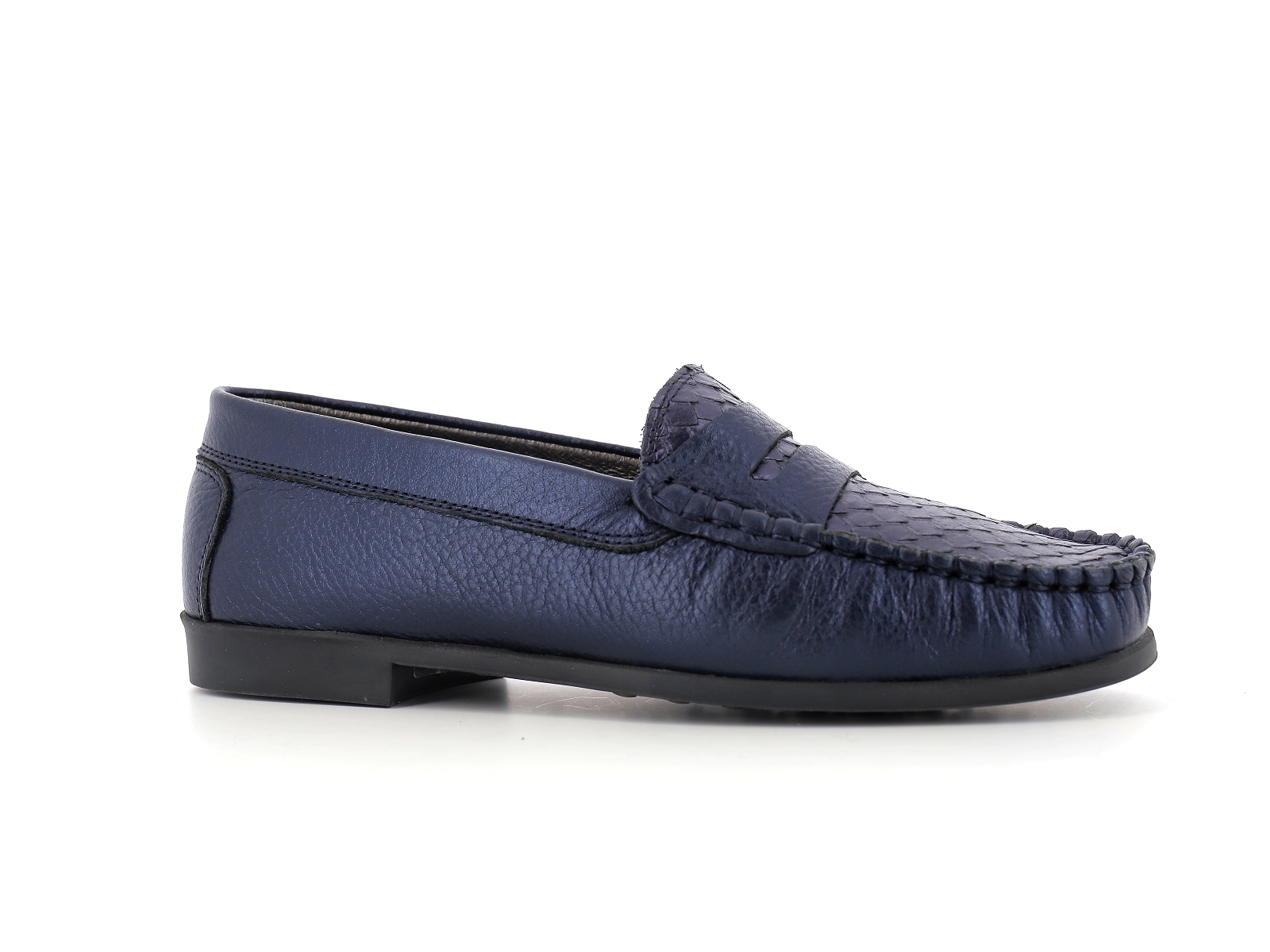 Ottilia-ASTRIA Cuir Bleu nuit