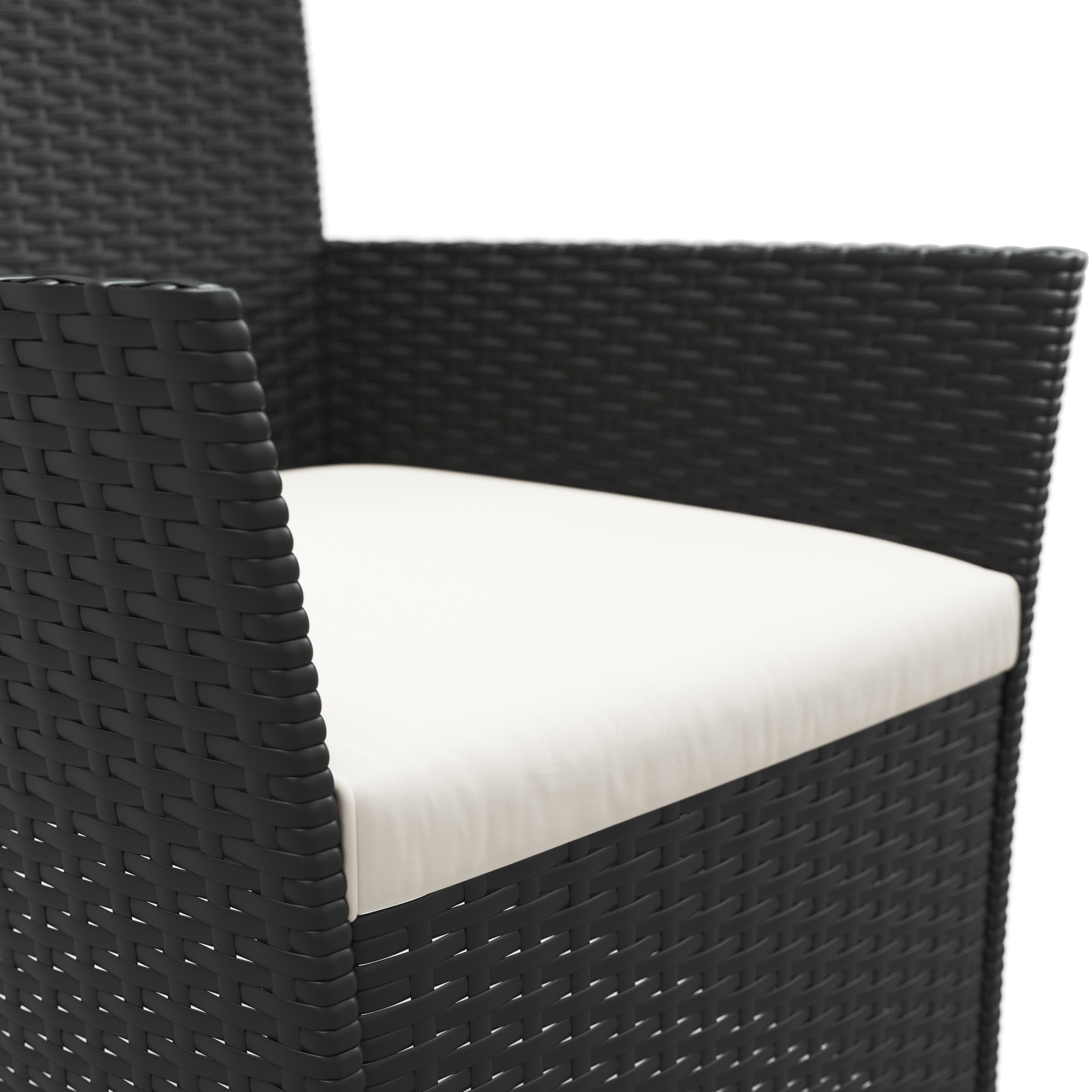 Rattanstühle JASMINA 2er Set schwarz