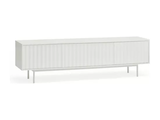 Sierra - Meuble TV en bois 3 portes L180cm : Couleur - Blanc