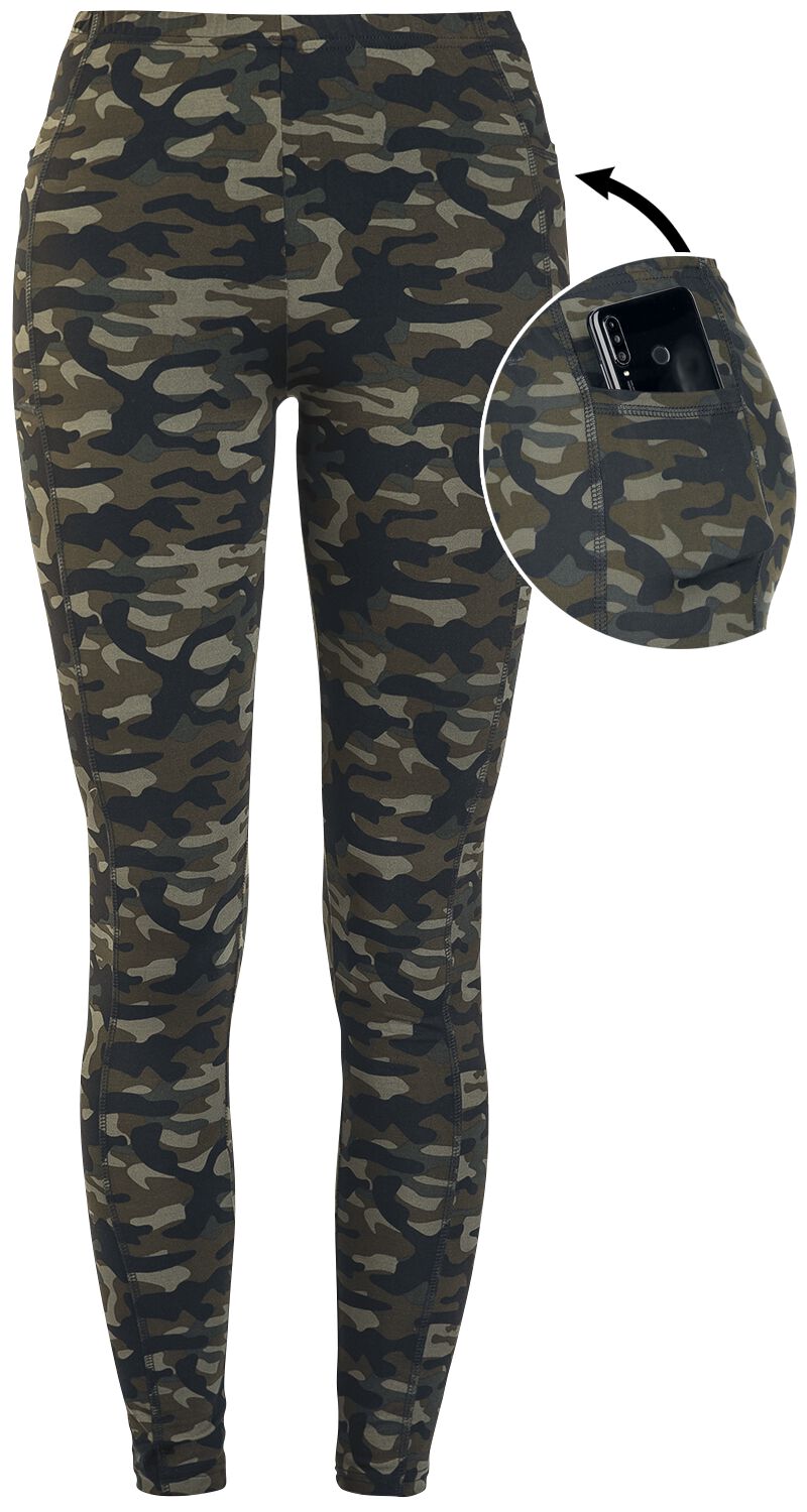 Leggings Camouflage Olive Avec Poches Latérales | Rock Rebel by EMP Legging