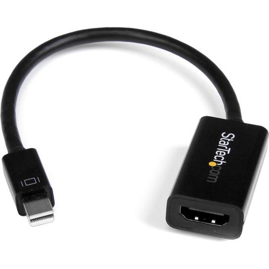 StarTech.com Adaptateur actif Mini DisplayPort 1.2 vers HDMI 4K pour Utrabook / PC portable compatible Mini DP - M/F - Noir