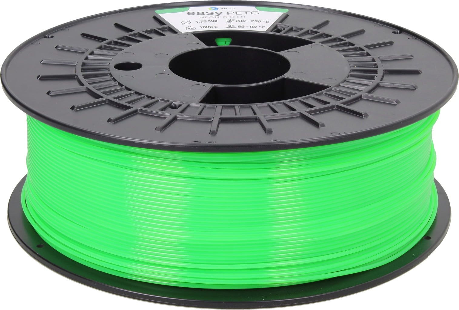 3DJAKE  easyPETG Neon Grün, 1,75 mm / 1000 g    PETG Filament für robuste & präzise Drucke in Neon Grün