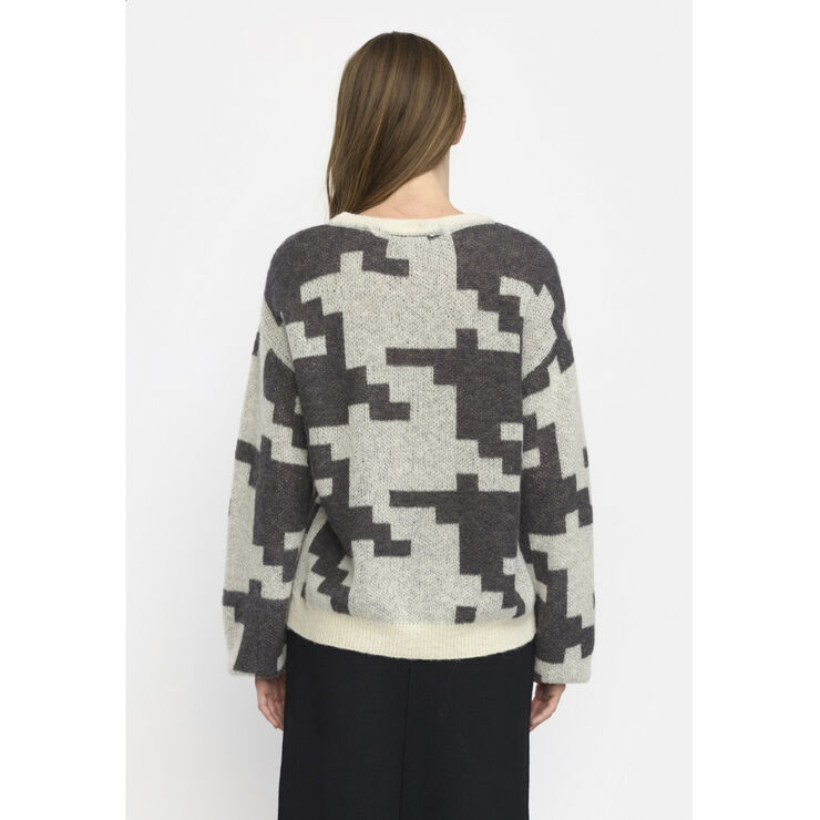 Soft Rebels SRIrisia Allison knit Grey houndtooth