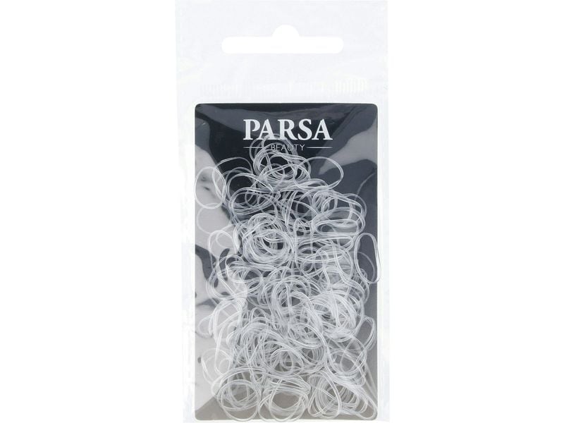 Parsa Beauty Minihaargummis, transparent 150 Stück Sanfte, starke und vielseitige Haargummis