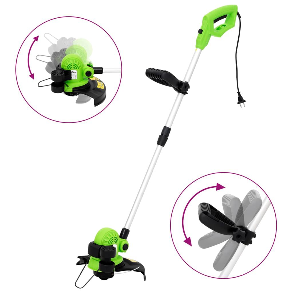 vidaXL Elektrische grastrimmer met telescopische steel, 29 cm, 550 W