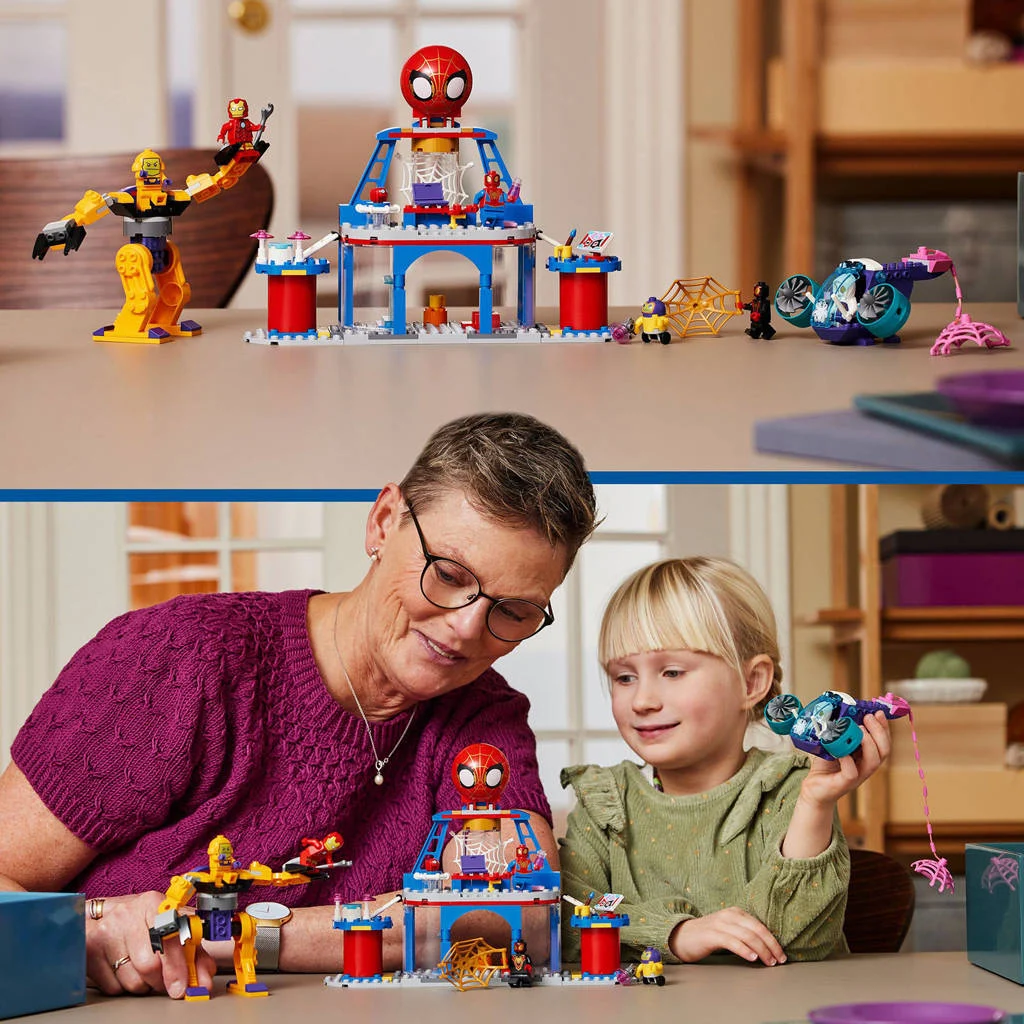Wat een leuke lego set!Marvel Spidey and his Amazing Friends Team Spidey webspinner hoofdkwartier Speelgoed 10794