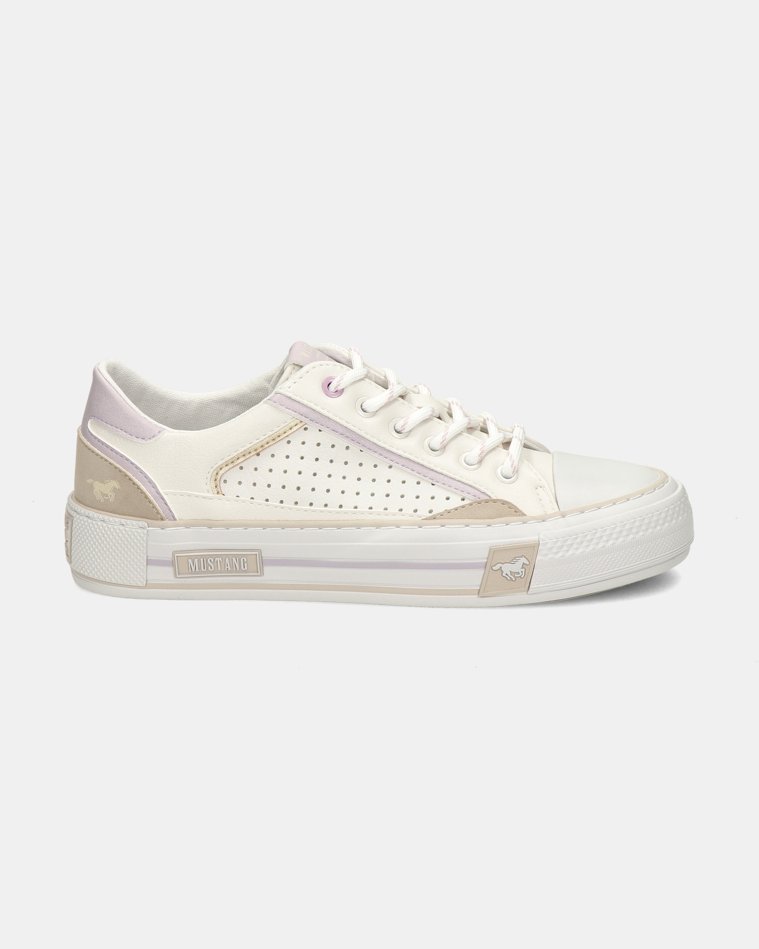 Mustang Lage sneakers  - wit