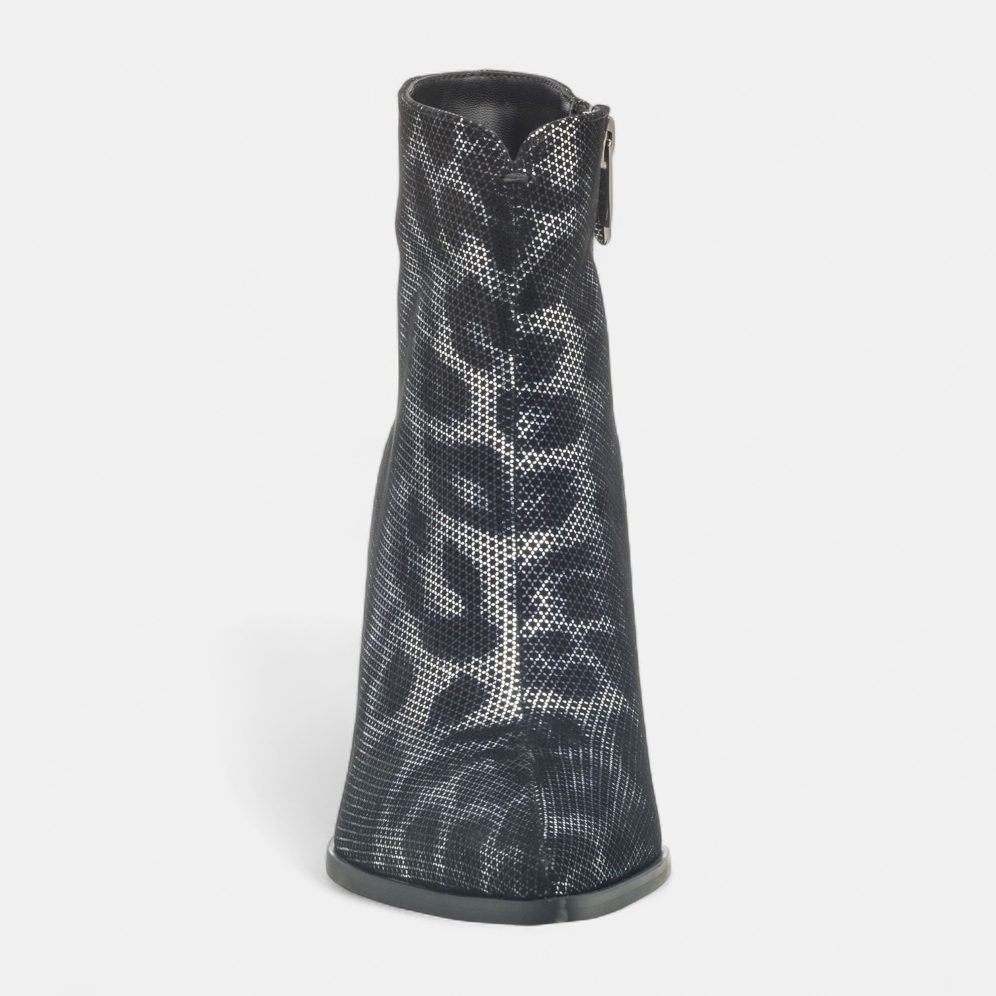 Bottines à talon Femme en cuir noir