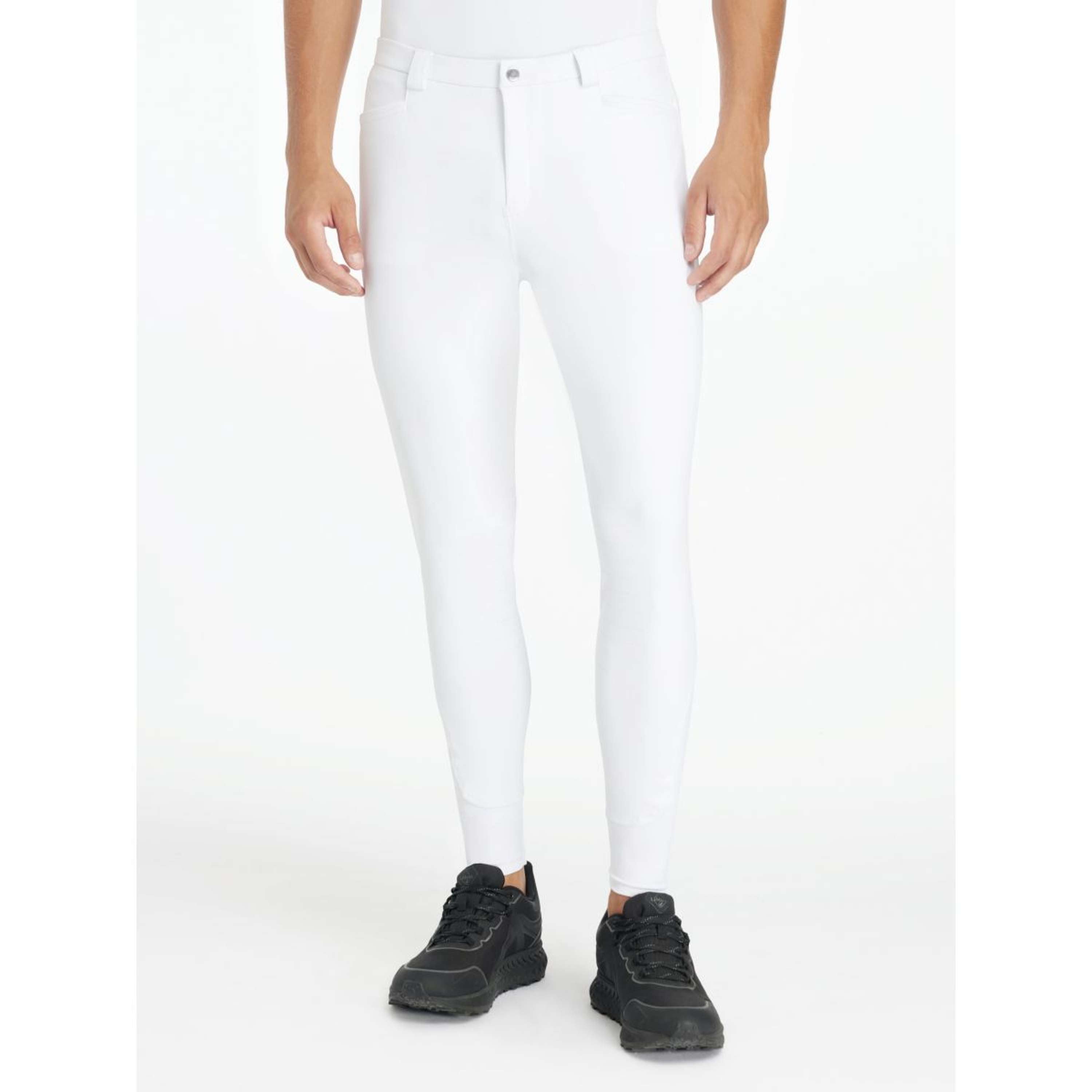 LeMieux Rijbroek Sports Full Grip Heren Wit