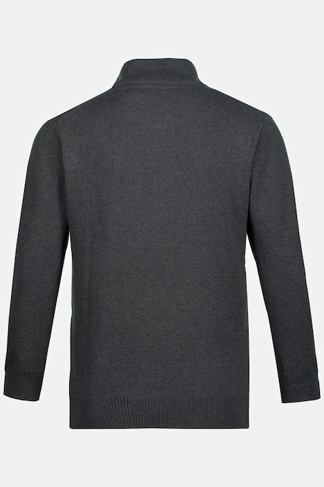 JP 1880 Stricktroyer, Stehkragen, Zipper, Langarm, bis 7 XL