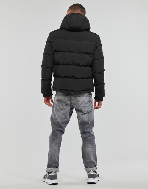 Superdry - EVEREST SHORT HOODED PUFFER - Noir