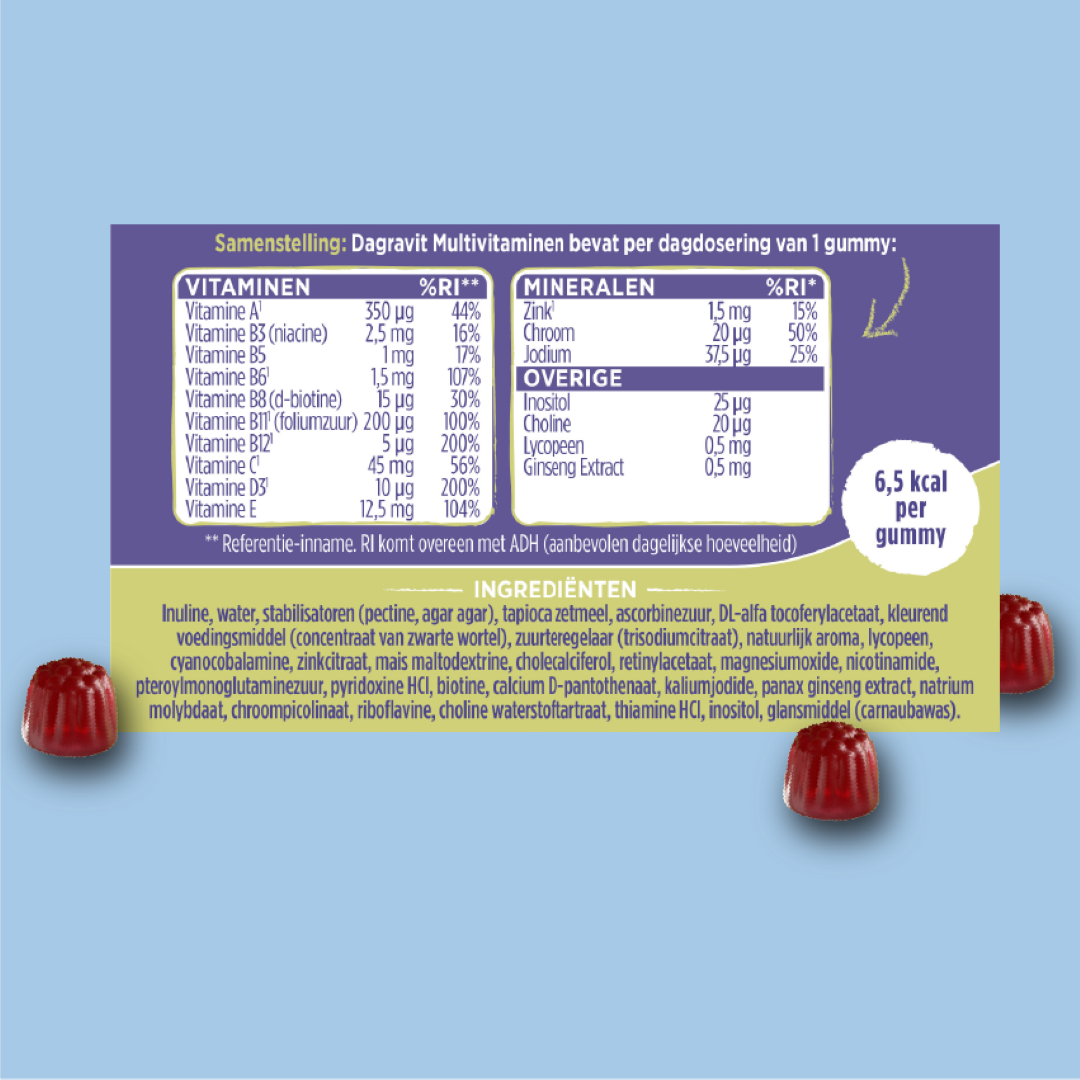 Dagravit Multivitaminen gummies (60 stuks)