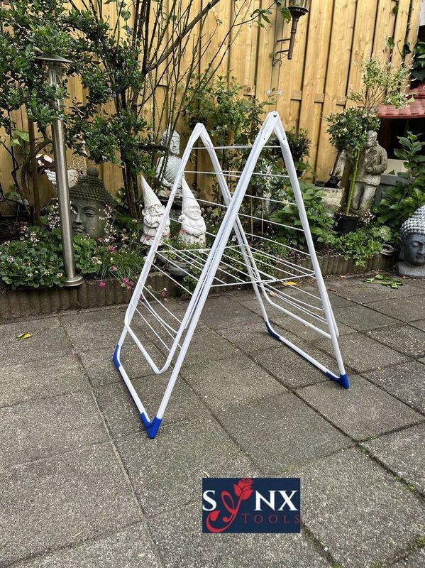 Synx Wasrek Wit Opvouwbaar - Kleren Ophangen - Inklapbaar