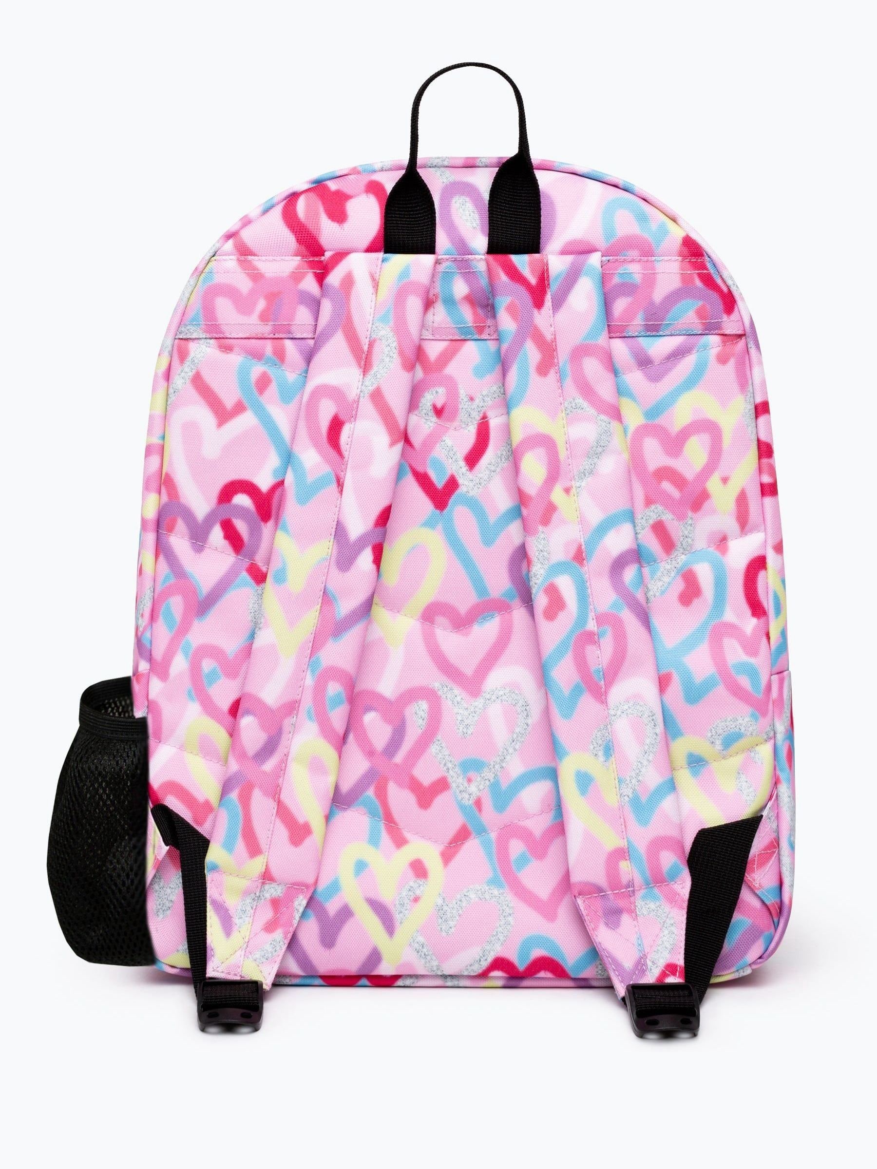 Hype. Girls Pink Graffiti Hearts Iconic Backpack