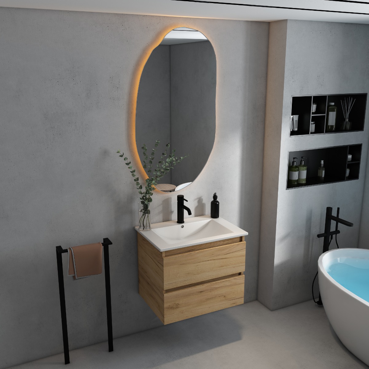 SCHADEMODEL: Fontana Rovigo onderkast 60cm warm eiken