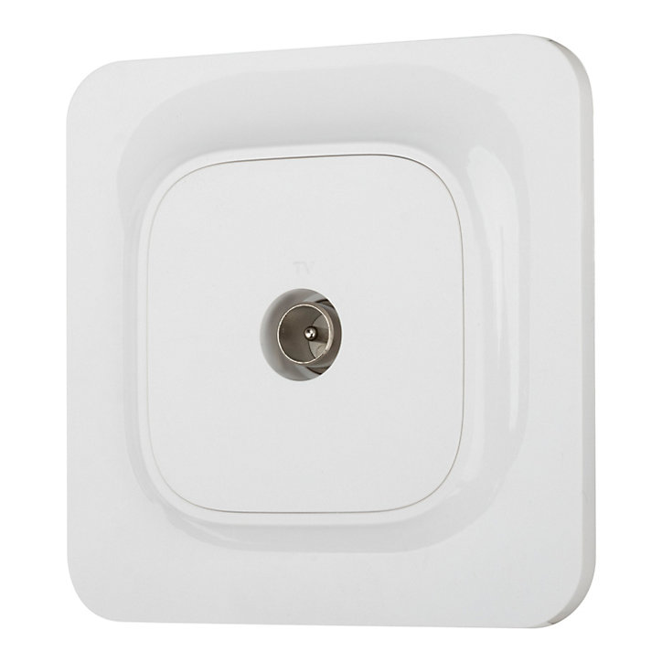Prise TV Jacobsen Kennet blanc complet
