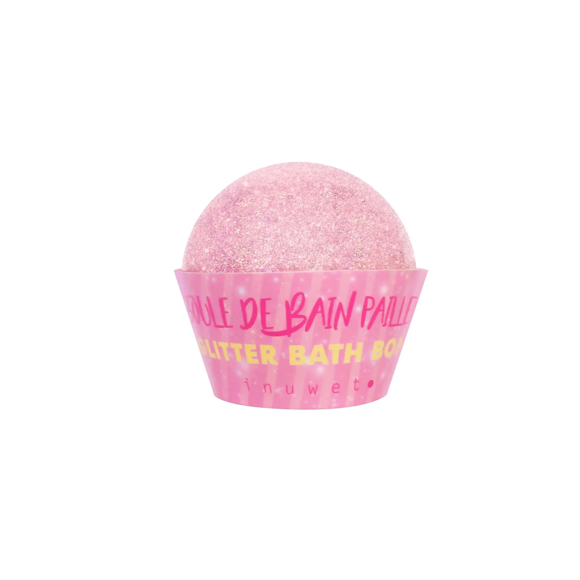 Inuwet - Bombe de Bain Pailletée Lila- Sels, perles et cubes de bain