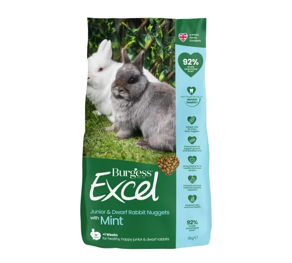 Burgess Excel Rabbit Junior & Dwarf 3 kg
