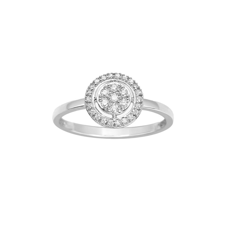 Bague Femme - Or 18 Carats - Diamant 0,17 Carats