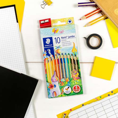 STAEDTLER® Noris®  jumbo Buntstifte, 10er-Set mit Spitzer