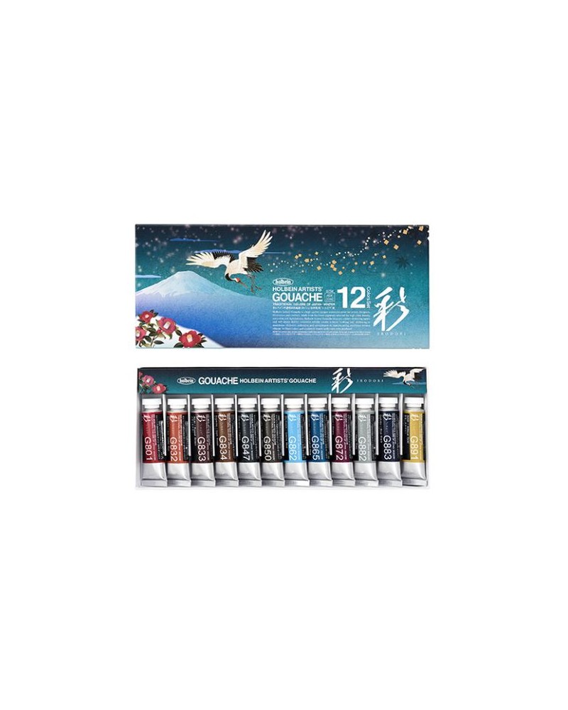 Gouache Artists Holbein - 12 couleurs hiver
