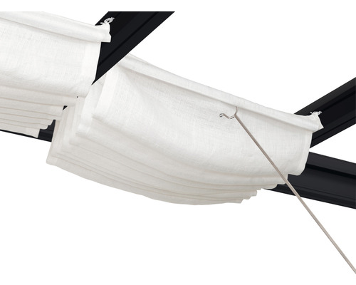 Palram-Canopia kabelspanzonnescherm - schaduwset voor terrasoverkapping Stockholm 520x340 cm (7 stuks 64,5x340 cm) wit