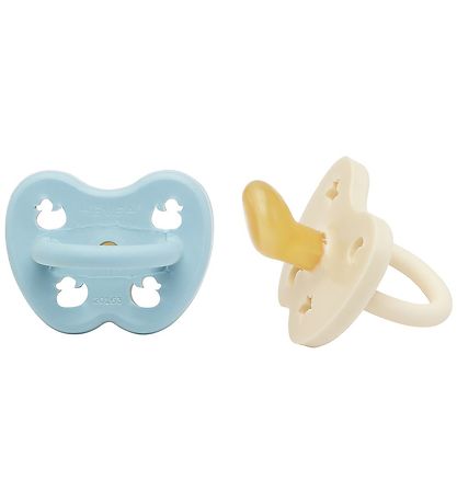 Hevea Schnuller - 0-3 Mt. - 2er-Pack - Naturgummi - Baby Blue/Mi