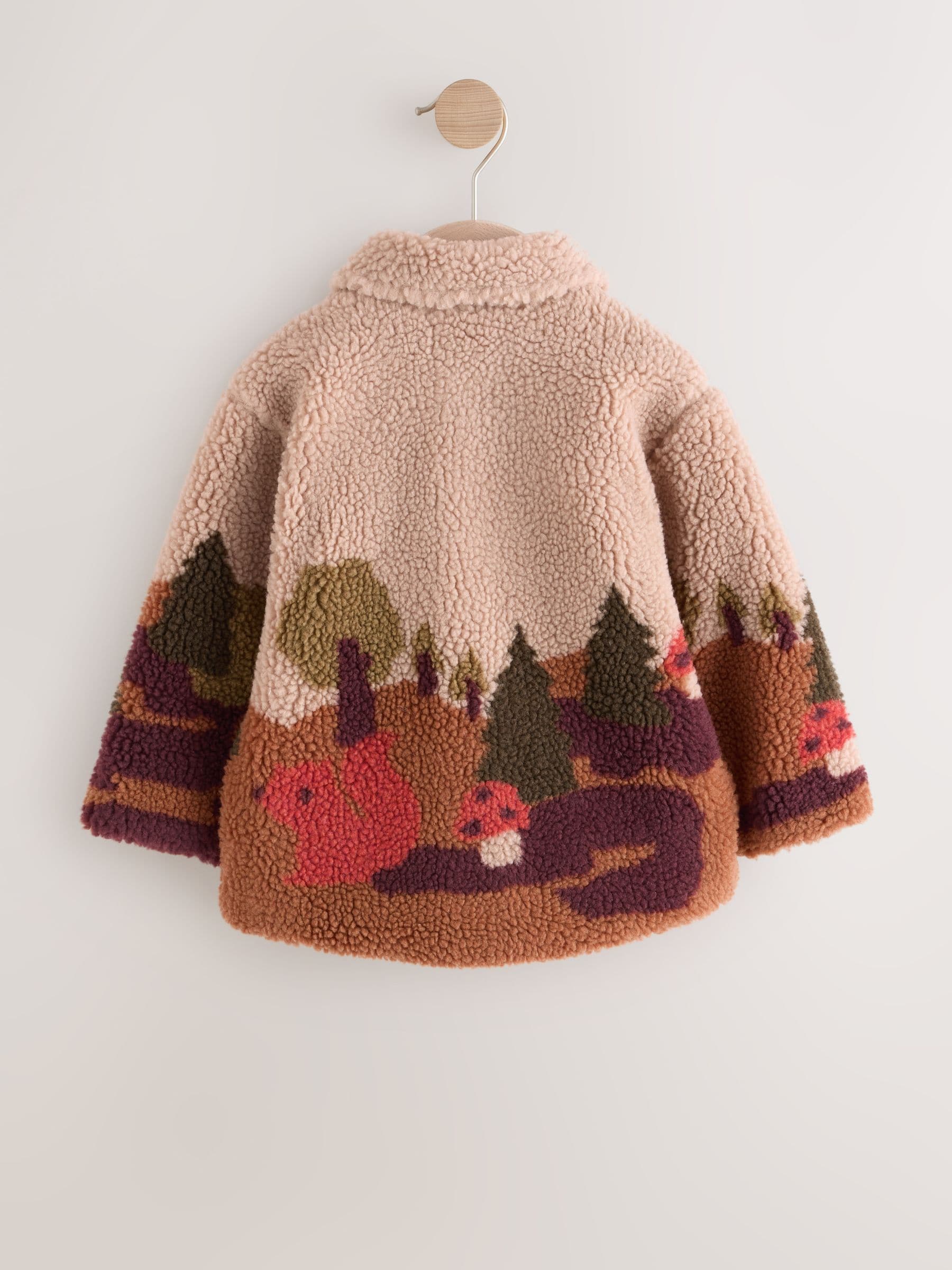 Naturel Sierlijke Print - Fleece shacket van borg (3 mnd - 7 jr)