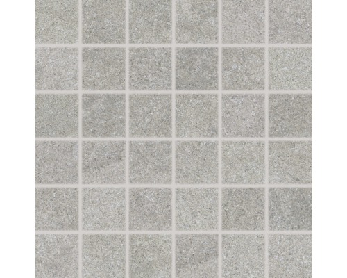 Udine grijs ongeglazuurd porseleinen steengoed mozaïek, 30x30cm, inhoud: 3 stuks