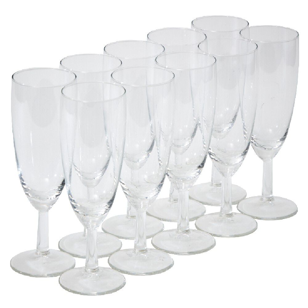 Flûte à champagne en verre 15cl x10