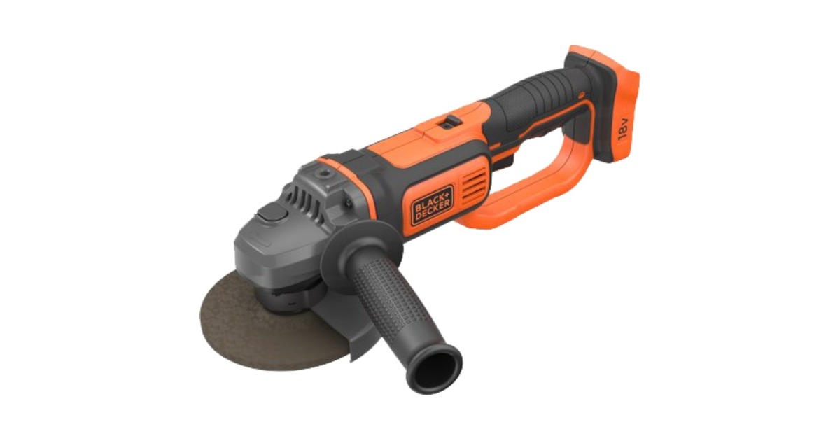 BLACK+DECKERHaakse slijper 18V 125 mm BCG720N  (Oranje/zwart, Accu en oplader niet inbegrepen)
