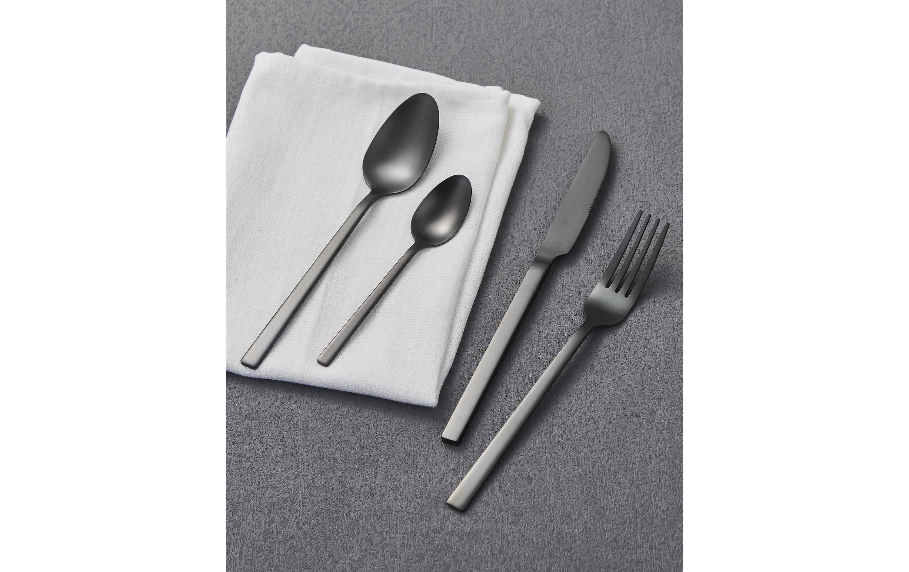 Besteck-Set Beloha 16-teilig, Schwarz MattGlänzendes Besteckset in Schwarz für luxuriöse Mahlzeiten