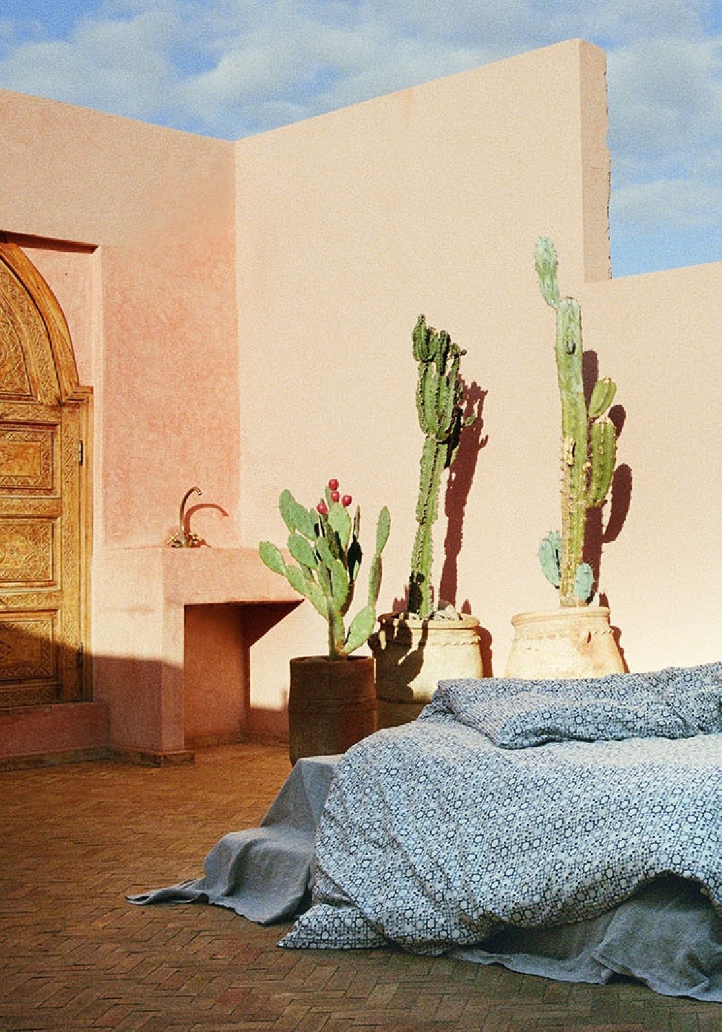 Journey Living Duvetbezug Marrakech Ecru Midnight Blue
