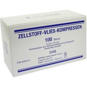 Zellstoff-Vlies-Kompresse 8 x 10 cm unsteril