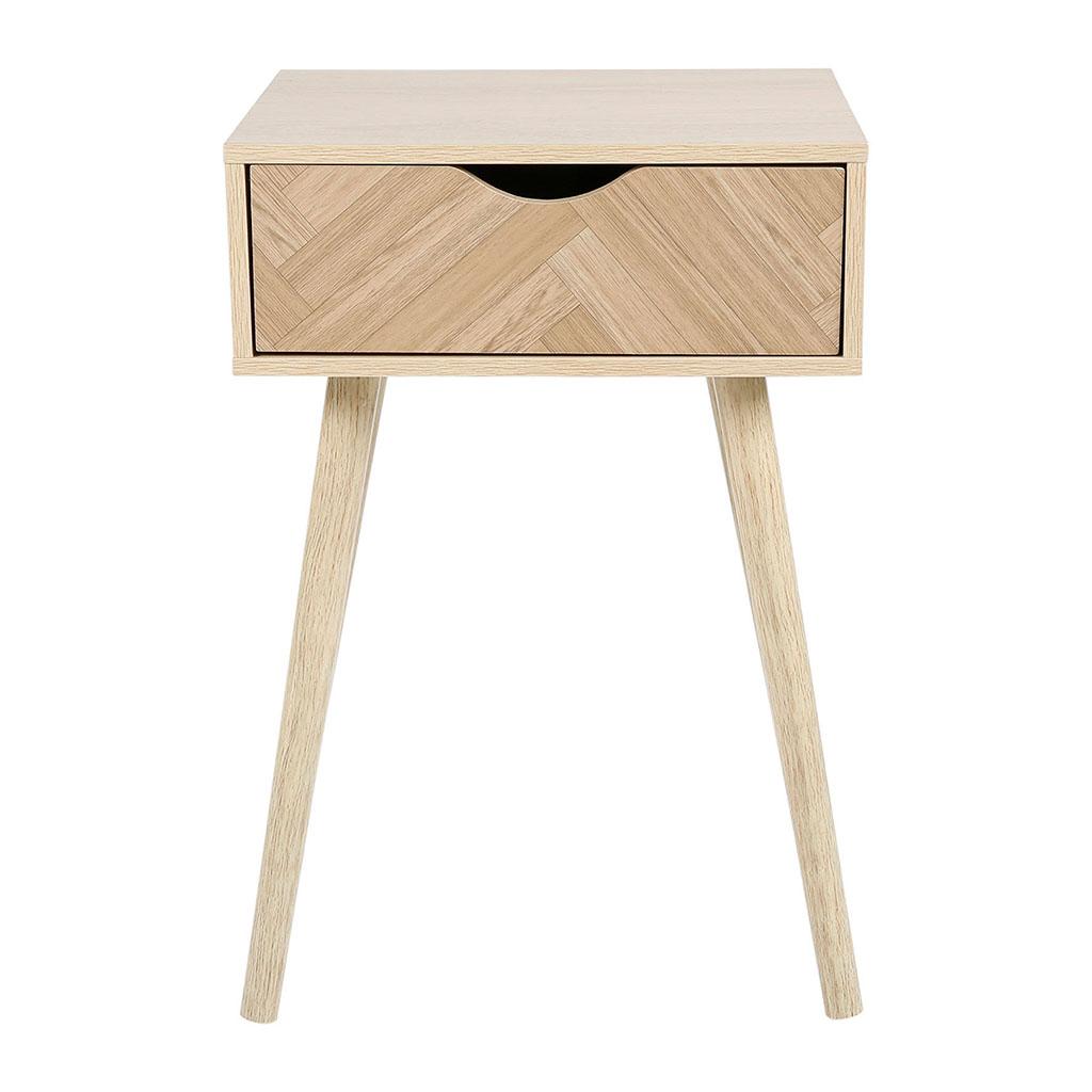 Table de chevet MARQUET bois naturel 40x50x30cm