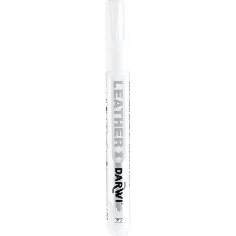 DARWI Marqueur Peinture sur Cuir Pointe Conique Fine 2mm - Blanc