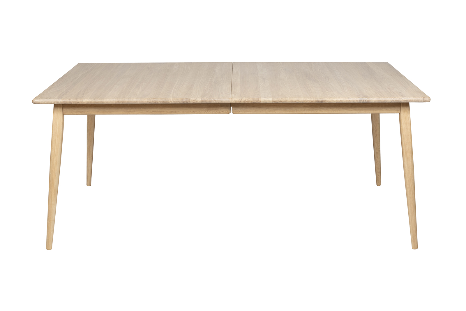 Nord H8 spisebord 105x180 cm. Hvitoljet heltre eik med uttrekk til 2 tilleggsplater.