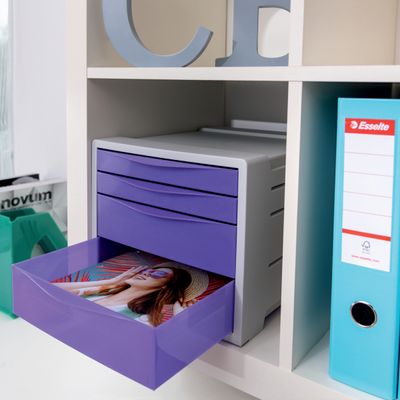 Esselte Colour'Breeze - Module de classement 4 tiroirs - bleu