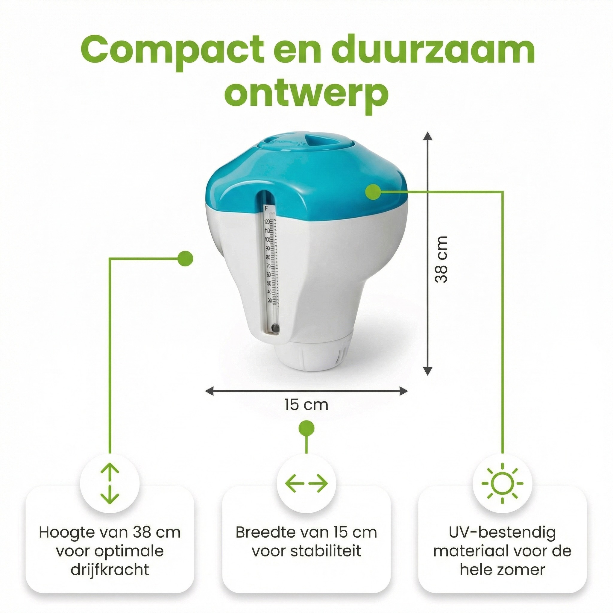 Intex 29043NP chloordrijver met thermometer