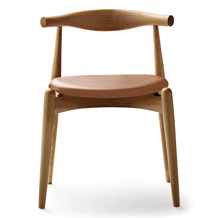Carl Hansen - CH20 Elbow Chair, Eiche geseift / Leder (Thor 325)